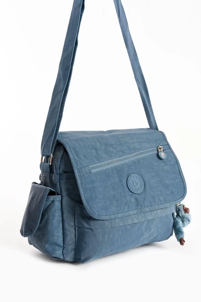 571 collections Çapraz Askılı Ultra Hafif Çok Cepli Bayan Omuz Çantası Mavi (Model: 571-6N) - 4