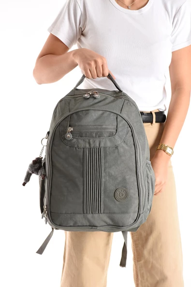 571 collections Ultra Hafif Orta Boy Sırt Çantası Çok Cepli Gri (Model: 571-3P) ürün görseli 1