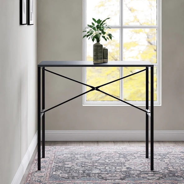 Eportatif Bar Masası Bistro Masa Mutfak Yemek Masası Gzl Füme 1569 - Resim 2