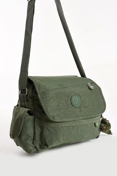 571 collections Çapraz Askılı Ultra Hafif Çok Cepli Bayan Omuz Çantası Yeşil (Model: 571-6N) - Resim 4