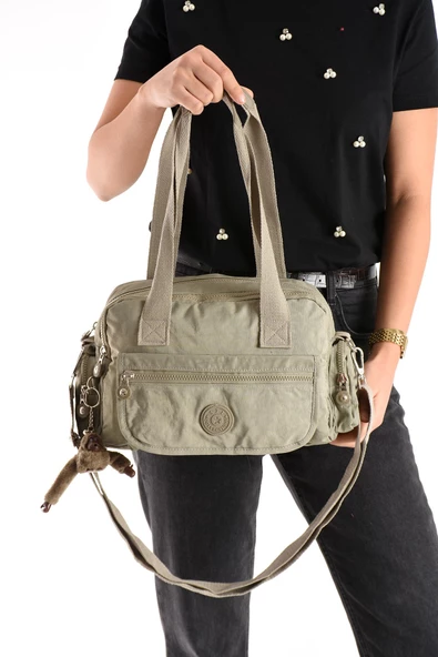 Ultra Hafif Su Geçirmez Çok Cepli Omuz Çantası Vizon (Model: 571-5M)