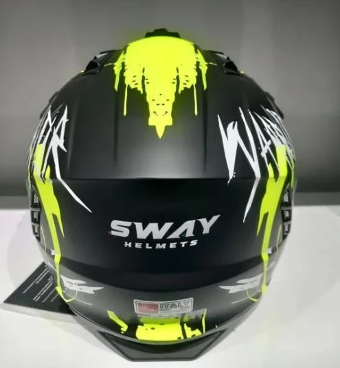 Sway X1-X Seul Modüler Full Face Çene Açılır Motosiklet Kaskı M Beden Siyah Sarı - 7