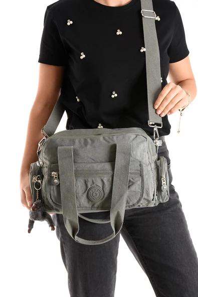 571 collections Ultra Hafif Su Geçirmez Çok Cepli Omuz Çantası Gri (Model: 571-5M) - Resim 3