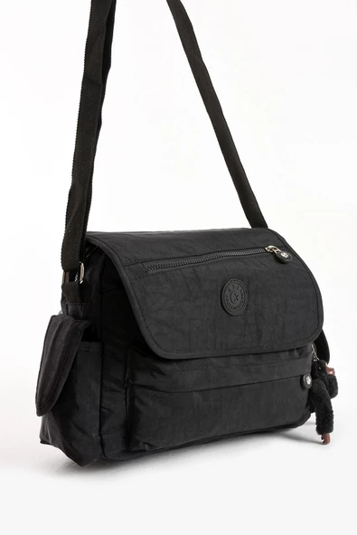 571 collections Çapraz Askılı Ultra Hafif Çok Cepli Bayan Omuz Çantası Siyah (Model: 571-6N) - Resim 4