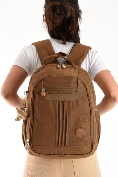 571 collections Ultra Hafif Orta Boy Sırt Çantası Çok Cepli Taba (Model: 571-3P) - Resim 3