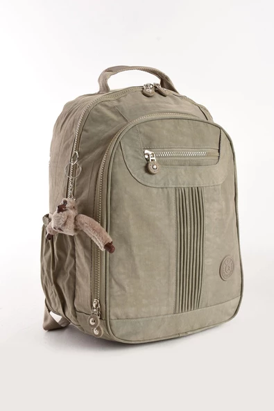 571 collections Ultra Hafif Orta Boy Sırt Çantası Çok Cepli Vizon (Model: 571-3P) - Resim 4