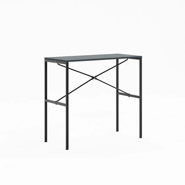 Eportatif Bar Masası Bistro Masa Mutfak Yemek Masası Gzl Füme 1569 - Resim 5