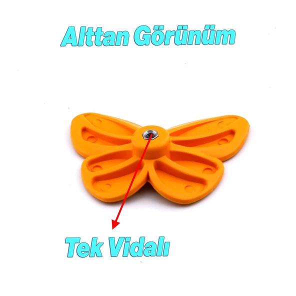 Plastik Kulp Turuncu Mobilya Çoçuk Odası Kız Erkek Dolap Kapak Kulpu Dekoratif Çekmece Kulbu 1 ADET - Resim 3