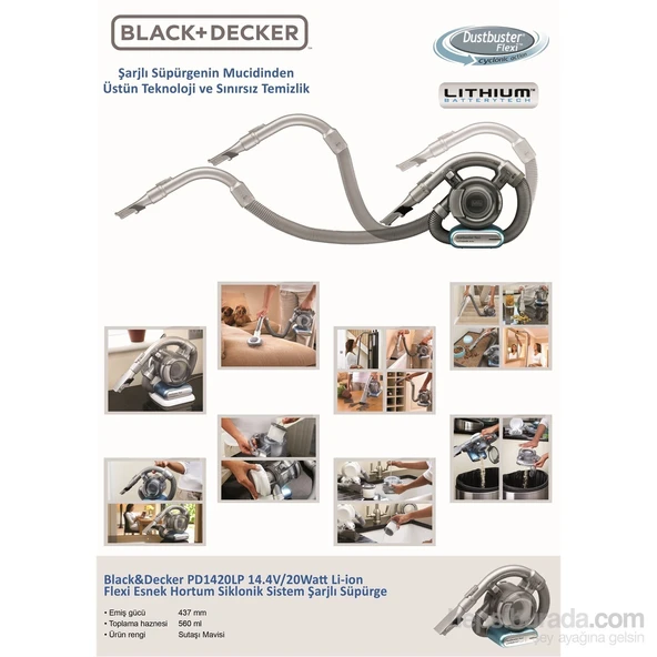 Black+Decker PD1420LP 14.4 V Şarjlı El Süpürgesi - 8