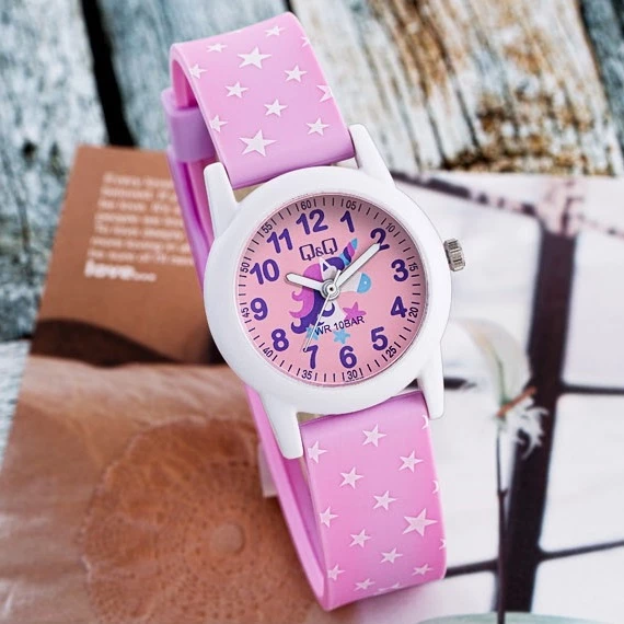 Q&Q VR99J013Y Unicorn Desenli Su Geçirmez Rakamlı Kız Çocuk Kol Saati - 5