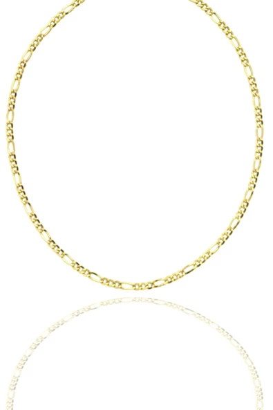 Gold Figaro Model Kadın Kolye 45 cm - Resim 2