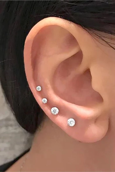 Taç Tektaş Zirconia Kadın Küpe - 3