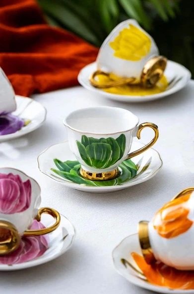 Tiffany 6 Kişilik Kahve Fincanı Takımı - 90 ml