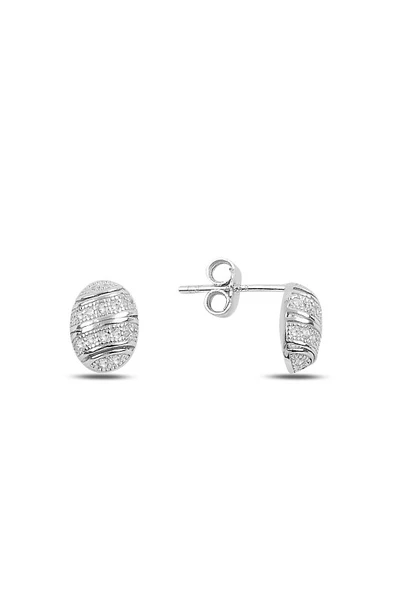 925 Ayar Gümüş Desenli Kadın Küpe ürün görseli