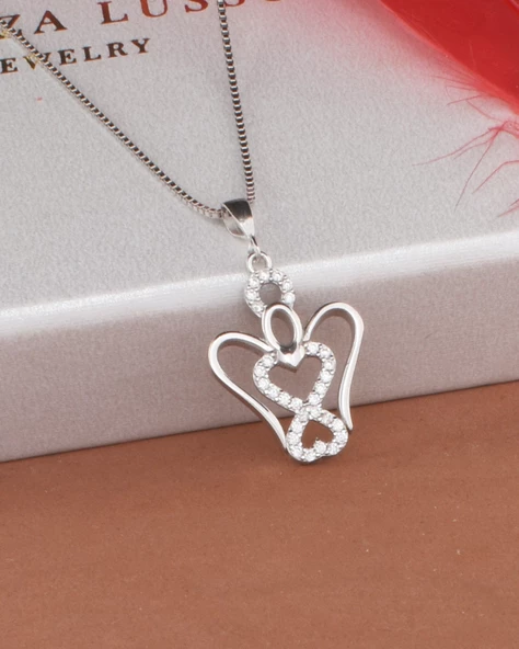 Sonsuzluk Meleği Lusso Angel Kadın Gümüş Kolye - Resim 4