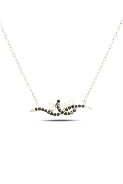 925 Ayar Gümüş Gerdan Model Tektaş Kadın Kolye ürün görseli