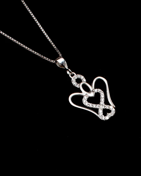 Sonsuzluk Meleği Lusso Angel Kadın Gümüş Kolye - Resim 3