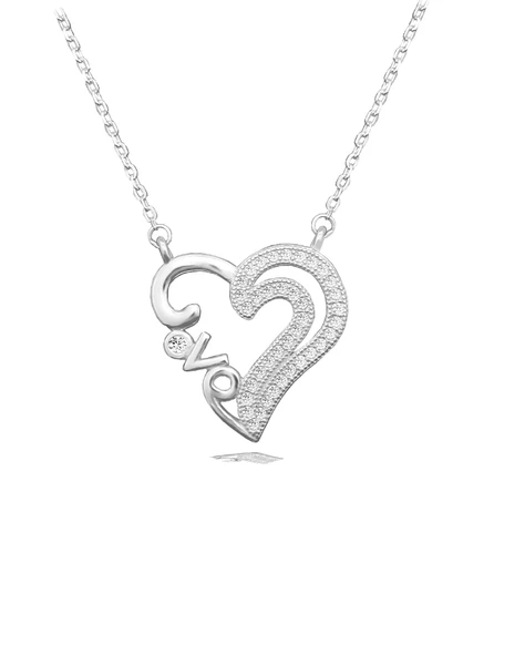 Diamond My Love Kalp Kadın Gümüş Kolye ürün görseli