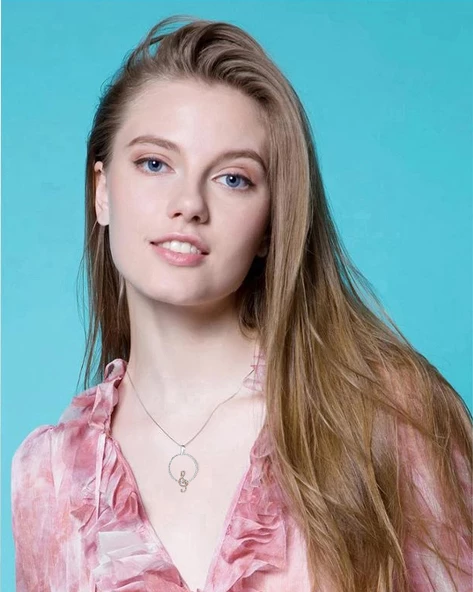 Halka Model Sol Anahtarı Kadın Gümüş Kolye - 3
