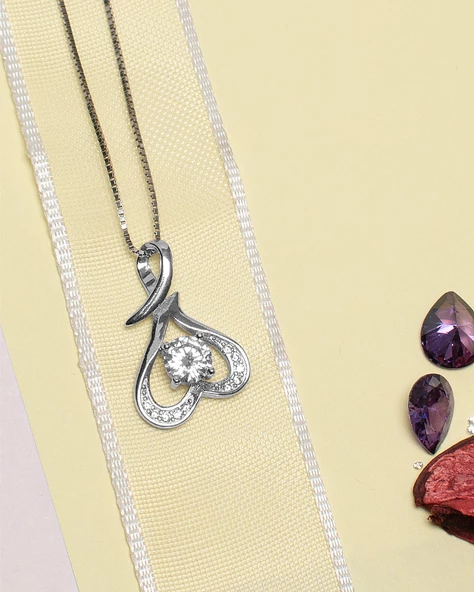 Kalbimin Tektaş Işıltısı Likeable Kadın Gümüş Kolye - Resim 3