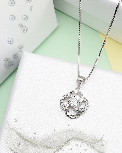 Tektaş Işıltılı Cyclical Kadın Gümüş Kolye - Resim 2