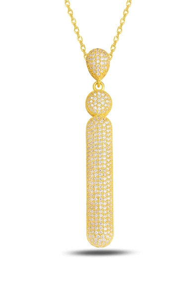 18k Serie Oro İ Harfi Kadın Gümüş Kolye ürün görseli