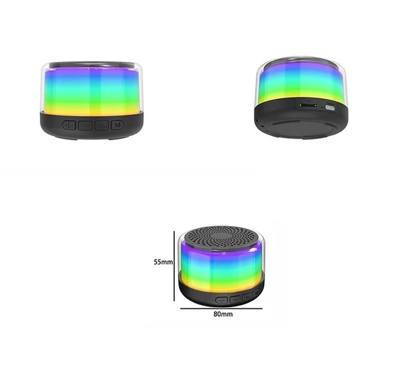 Polygold LF-K8 Rgb Ledli Mini Bluetooth Hoparlör - 4
