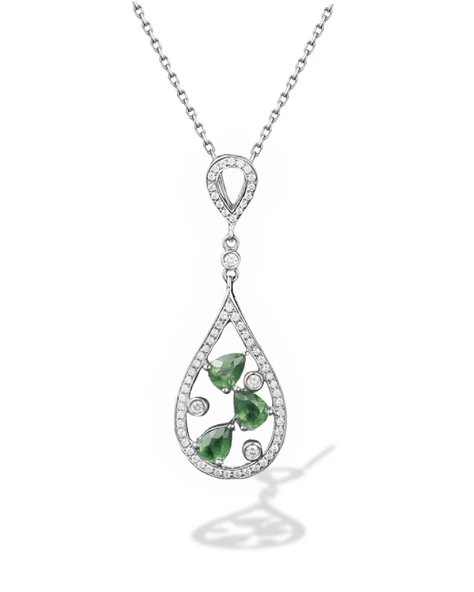 Zümüt Işıltısı Histryum Kadın Gümüş Kolye ürün görseli