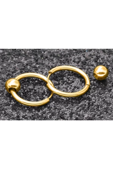 Yuvarlak Toplu Halka Kadın Küpe 20 mm - 2
