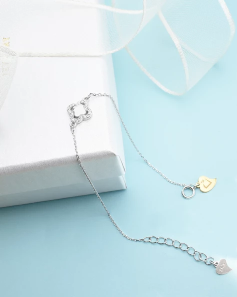 Luck Serisi Swarovski Taşlı Minimal Special Kadın Gümüş Bileklik - 3