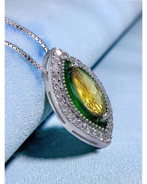 Markiz Kesim Vintage Legend Kadın Gümüş Kolye - Resim 2