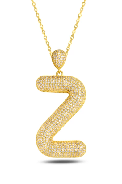 18k Serie Oro Z Harfi Kadın Gümüş Kolye ürün görseli