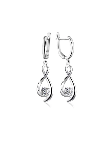 925 Ayar Gümüş Sonsuzluk Sallantılı Kadın Küpe ürün görseli