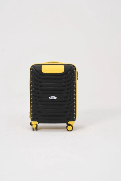 Keo-plus Siyah-sarı Kabin Boy Silikon Kırılmaz Pp Valiz - 6