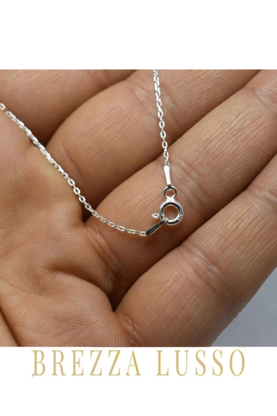 925 Ayar Gümüş İnce Kadın Kolye Zinciri - Resim 4