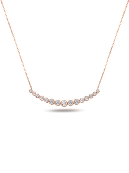 925 Ayar Gümüş Rose Kaplama Suyolu Kadın Kolye ürün görseli