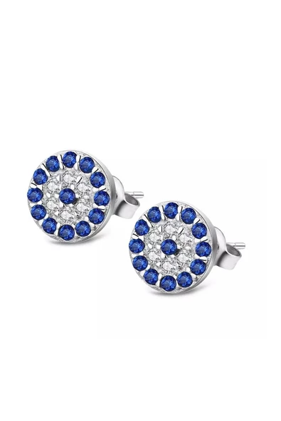 925 Ayar Nazar Boncuk Sosyete Gözlü Kadın Gümüş Küpe ürün görseli