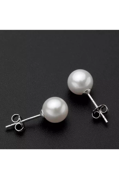 Gümüş İnci Kadın Küpe - Resim 3