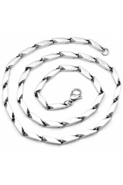 Çelik İnce Erkek Zincir Kolye 3 mm 55 cm - 2