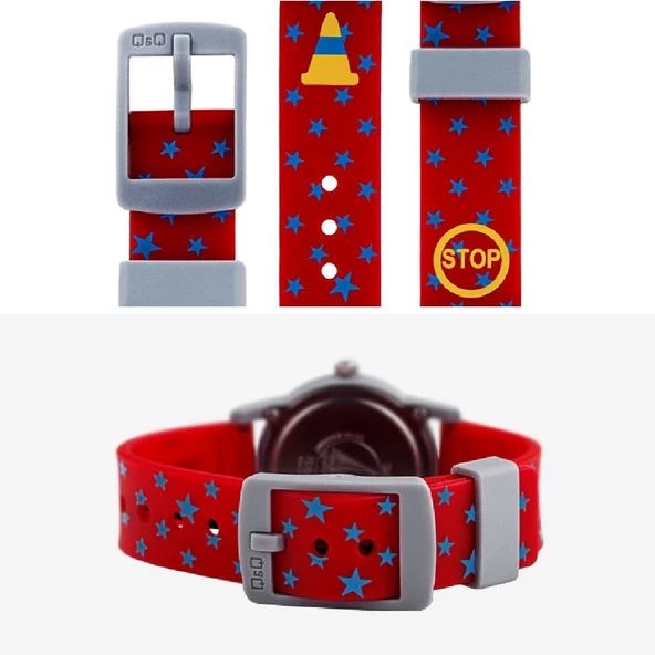 Q&Q VR99J020Y Yıldızlı Rakamlı Otomobil Desenli Su Geçirmez Erkek Çocuk Kol Saati - 3