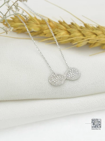 Timeless Series Zirkon Taşlı Gümüş Ebedi Döngü Kolyesi - 2