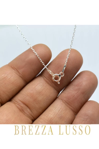 925 Ayar Gümüş İnce Kadın Kolye Zinciri - Resim 3