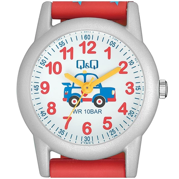 Q&Q VR99J020Y Yıldızlı Rakamlı Otomobil Desenli Su Geçirmez Erkek Çocuk Kol Saati - 6