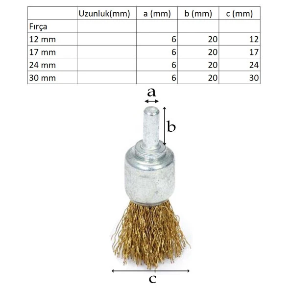 4lü Set Pimli Kalem Tel Fırça Matkap Uyumlu Temizleme Fırçası - Resim 2