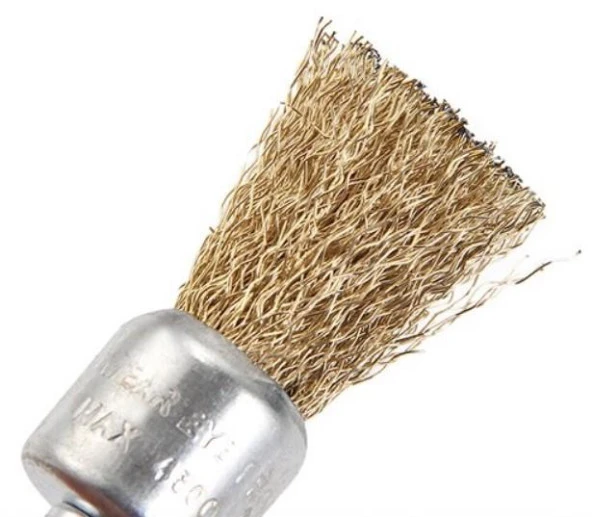 4lü Set Pimli Kalem Tel Fırça Matkap Uyumlu Temizleme Fırçası - Resim 3