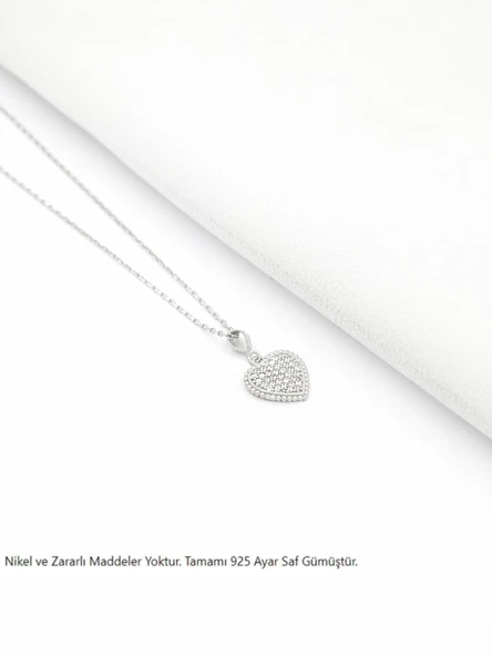Timeless Series Zirkon Taşlı Gümüş Sonsuz Kalp Aşk Kolyesi - Resim 3