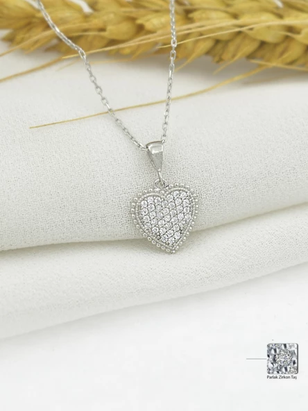 Timeless Series Zirkon Taşlı Gümüş Sonsuz Kalp Aşk Kolyesi - Resim 2
