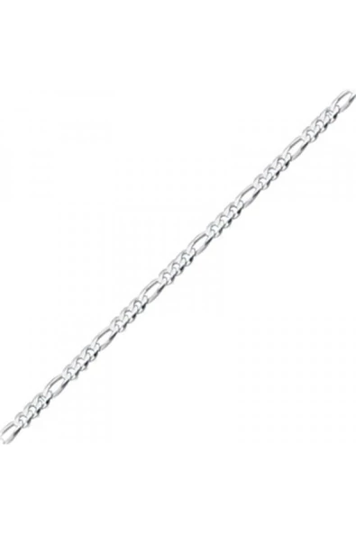 925 Ayar Erkek Gümüş Zincir Figaro Model 3 mm 60 cm - 3
