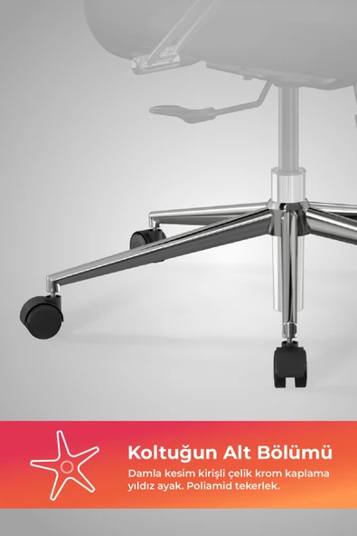 Ergolife Sit 8 Ofis Koltuğu | Krom Ayaklı, Fileli, Yüksek Arkalıklı, Siyah, Bilgisayar Sandalyesi -1B9.55.1.403 - 7