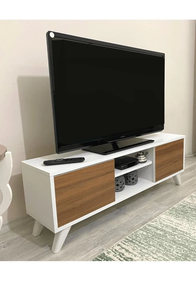 IRMAK MOBİLYA Irmak Tv Sehpası & Tv Ünitesi Ceviz Kapaklı Mini Televizyon Sehpası - 4